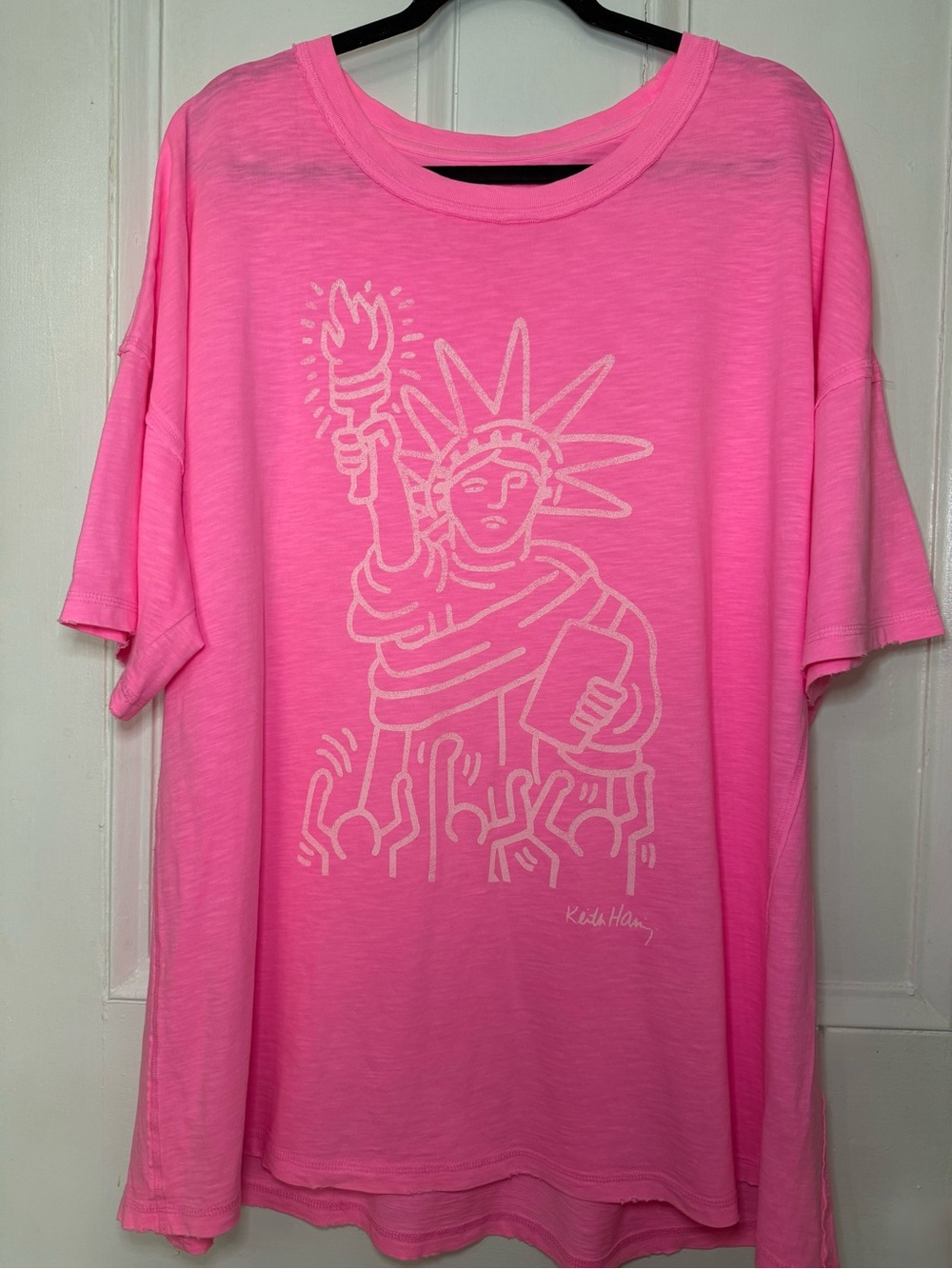Aerie x Keith Haring Statue of Liberty Oversized Graphic Tee - XL